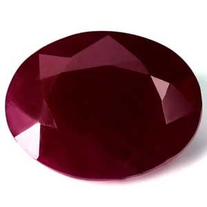 Rubin 5,17 ct, czerwony, szlif owalny