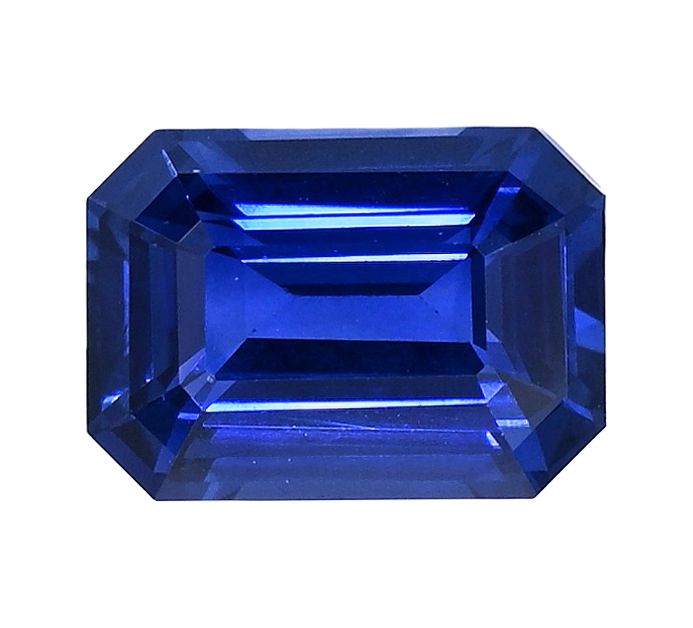 Szafir 1,39 ct, niebieski, szlif szmaragdowy