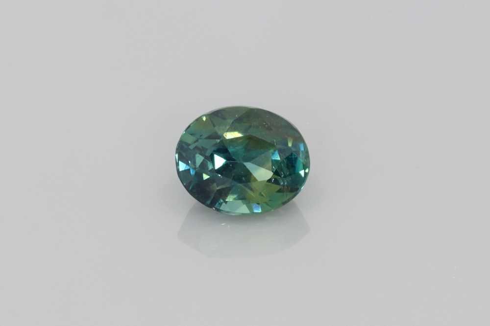 Szafir 1,29 ct, morski, szlif owalny