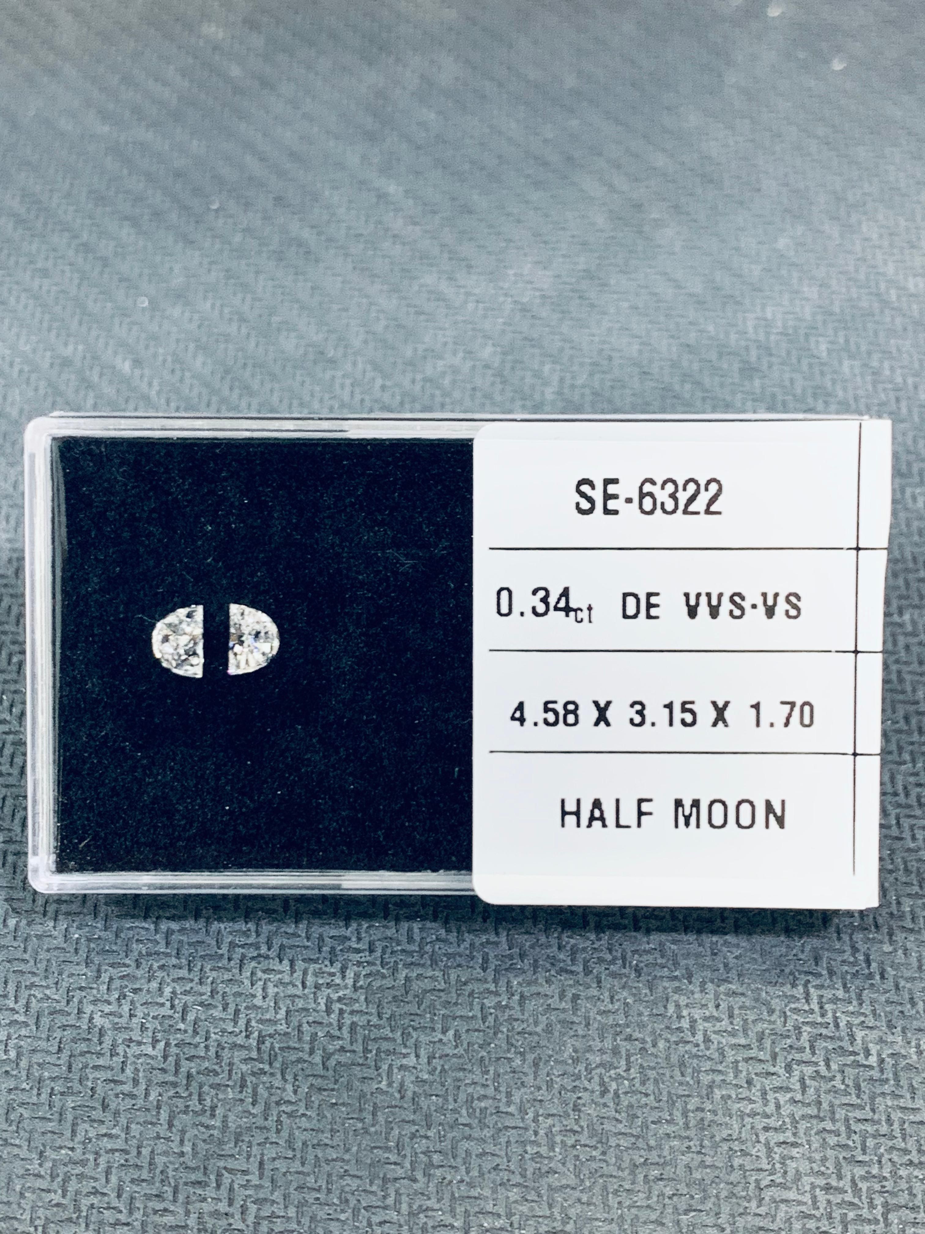 Prírodný diamant half moon,...