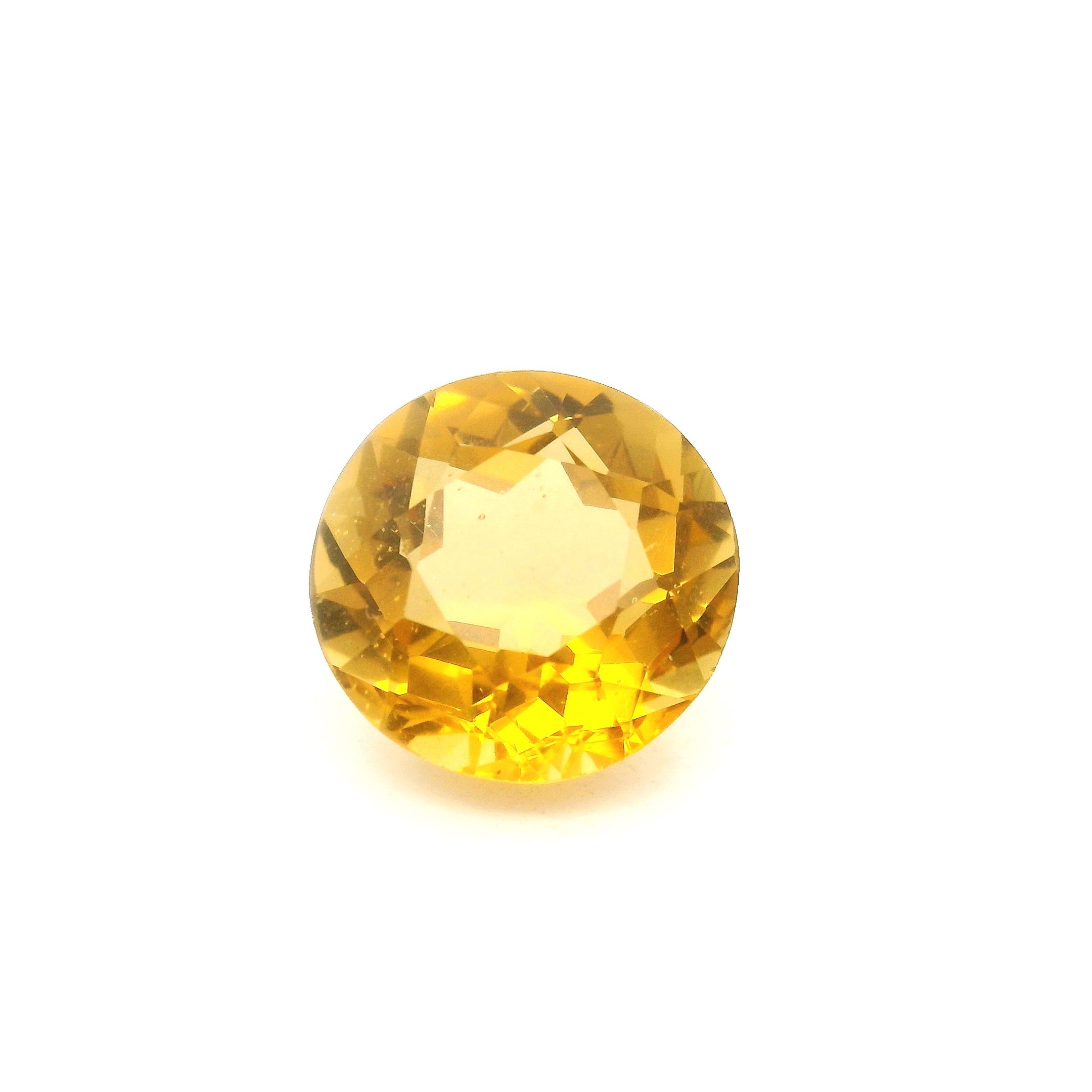 Heliodor 5,96 ct, żółty, szlif okrągły