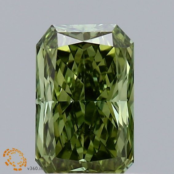0.44 CT Fancy Vivid Green RADIANT