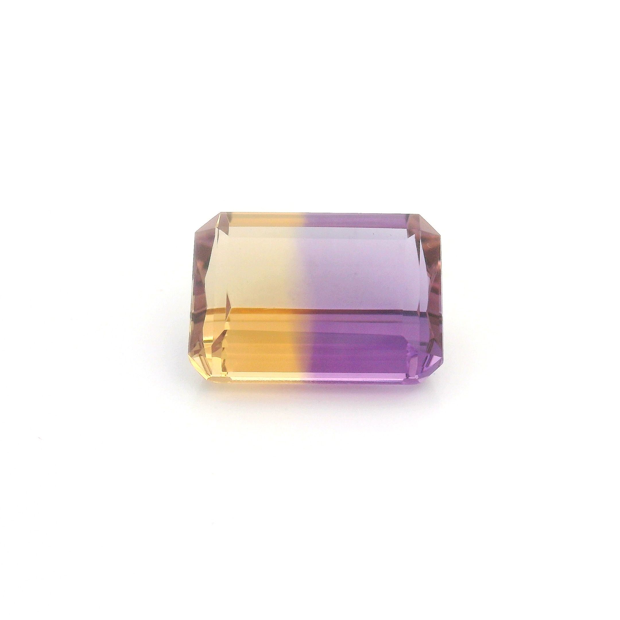 Ametryn 6,94 ct, dwubarwny, szlif ośmiokątny