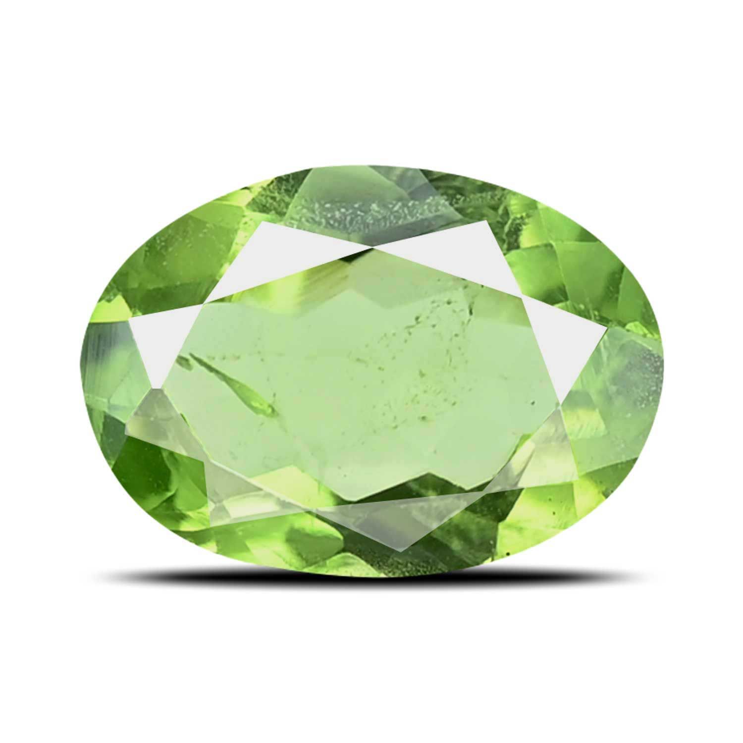 PERIDOT FACETED 4.37ct GREEN MI AFGHANISTAN NONE