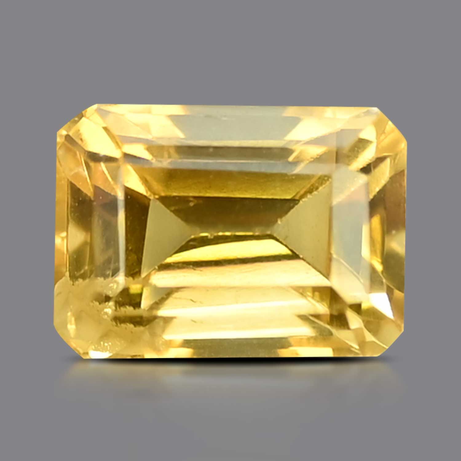 CITRINE FACETED 5.01ct YELLOW EC BRAZIL NONE