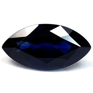 Szafir 1,94 ct, niebieski, szlif markiza