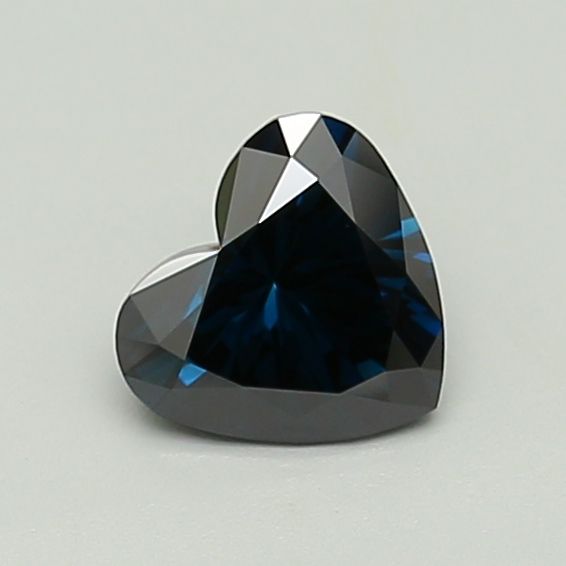 1.08 CT Fancy Deep Blue HEART