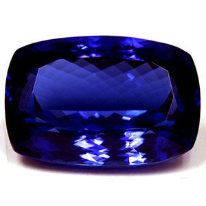 Tanzanit 68,32 ct, niebieski, szlif cushion