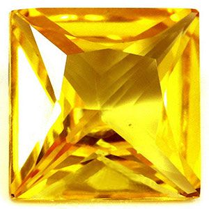Szafir 2,40 ct, żółty, szlif kwadratowy
