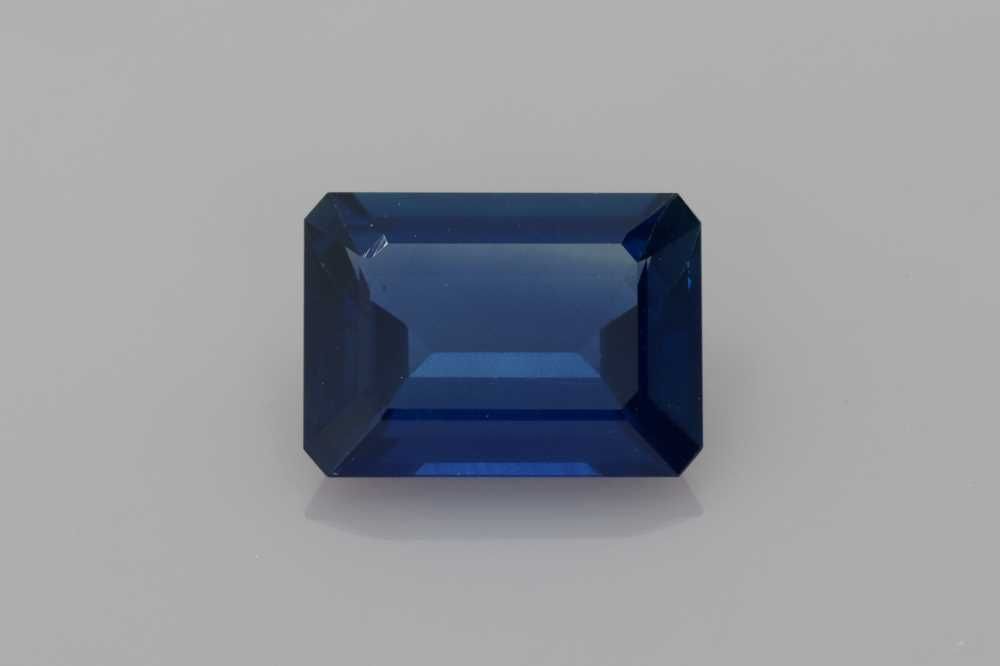 Szafir 4,18 ct, niebieski, szlif szmaragdowy