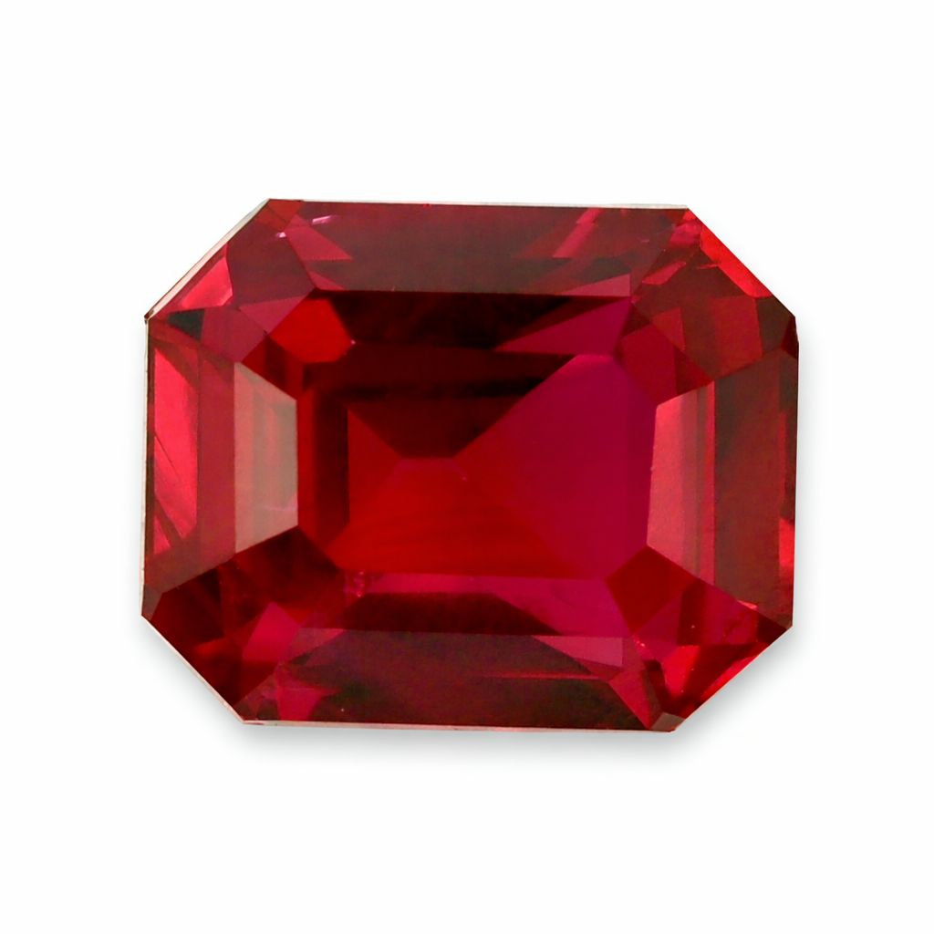 Rubin 3,01 ct, czerwony, szlif szmaragdowy