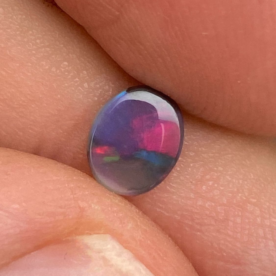 OPAL FACETED 0.46ct BLACK Semi-Black EC AUSTRALIA NONE