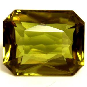 Szafir 2,68 ct, zielony, szlif szmaragdowy