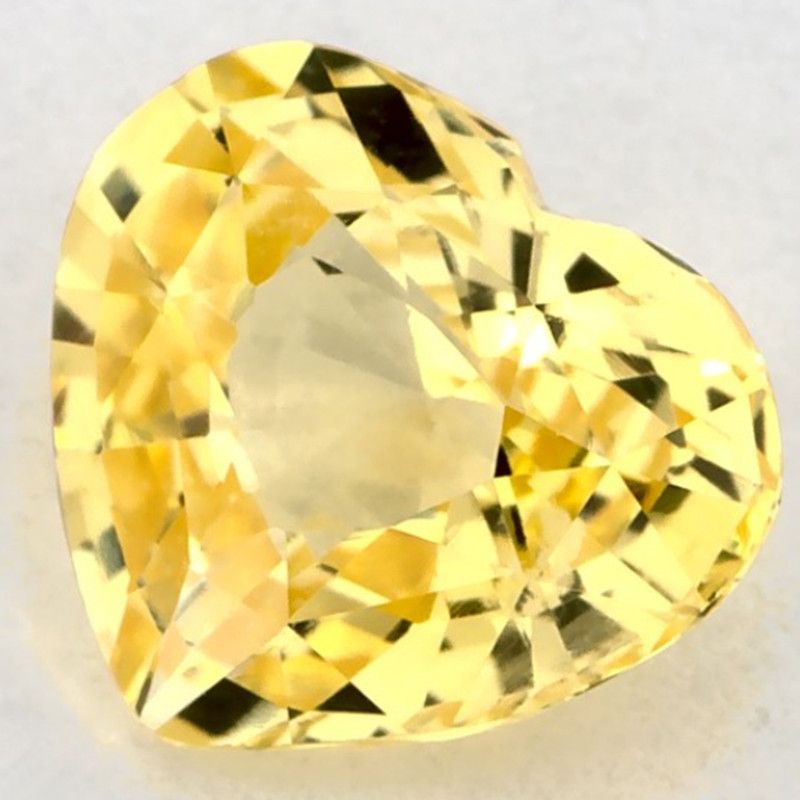 Szafir 1,09 ct, żółty, szlif serce