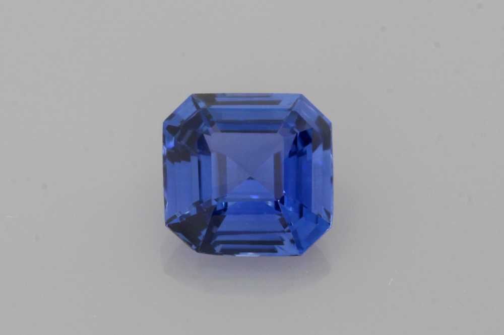 Szafir 1,23 ct, niebieski, szlif asscher