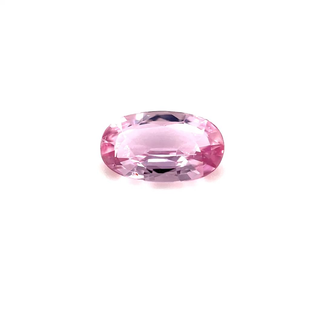 Szafir 1,16 ct, różowy, szlif owalny