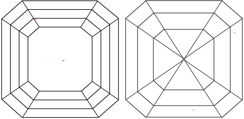 Prírodný diamant štvorcový...
