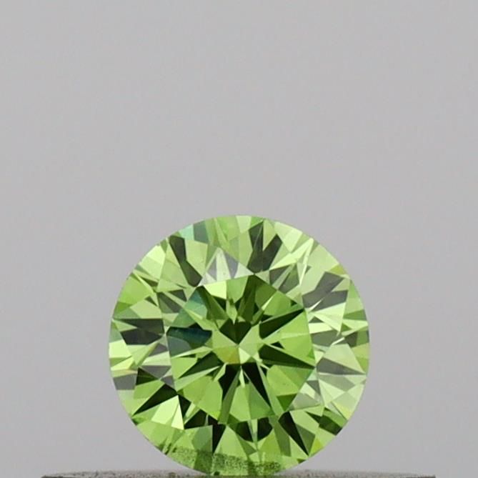 0.22 CT Fancy Vivid Green ROUND