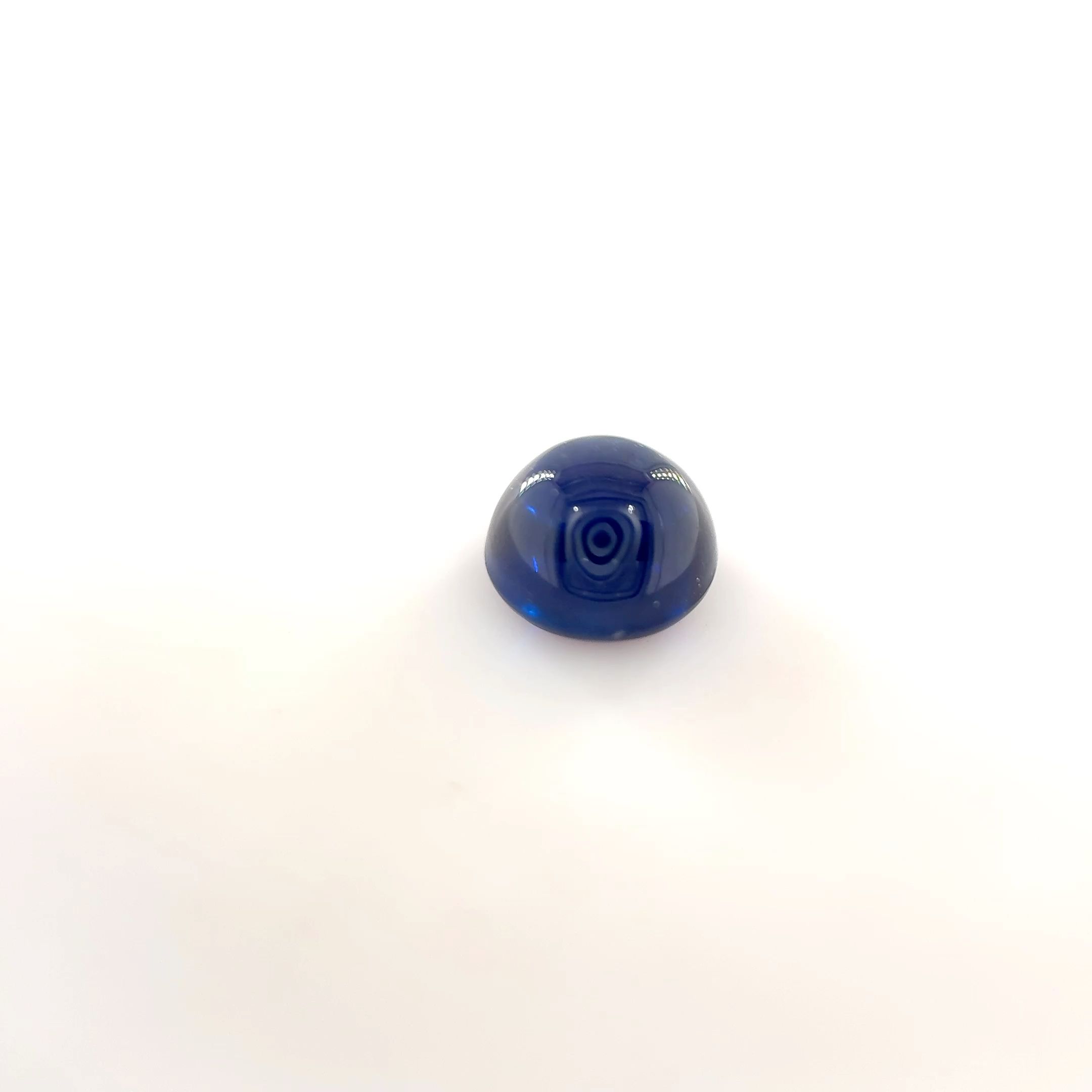 Szafir 1,41 ct, niebieski, kaboszon