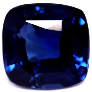 Szafir 1,44 ct, niebieski, szlif cushion