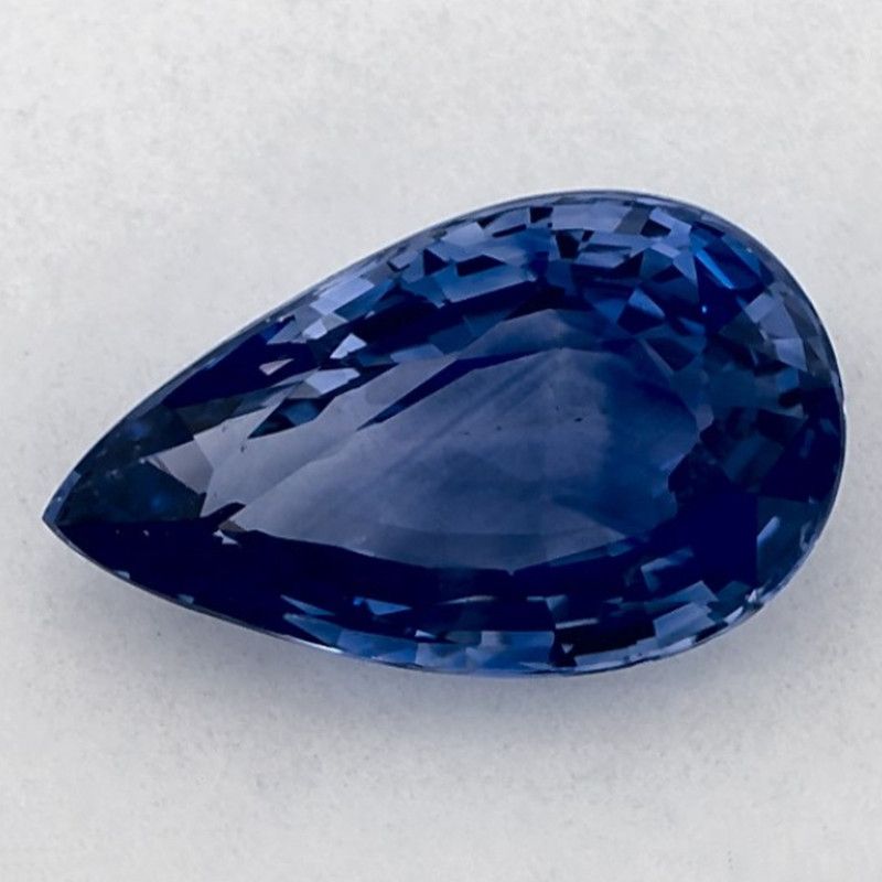 Szafir 2,45 ct, niebieski, szlif gruszka