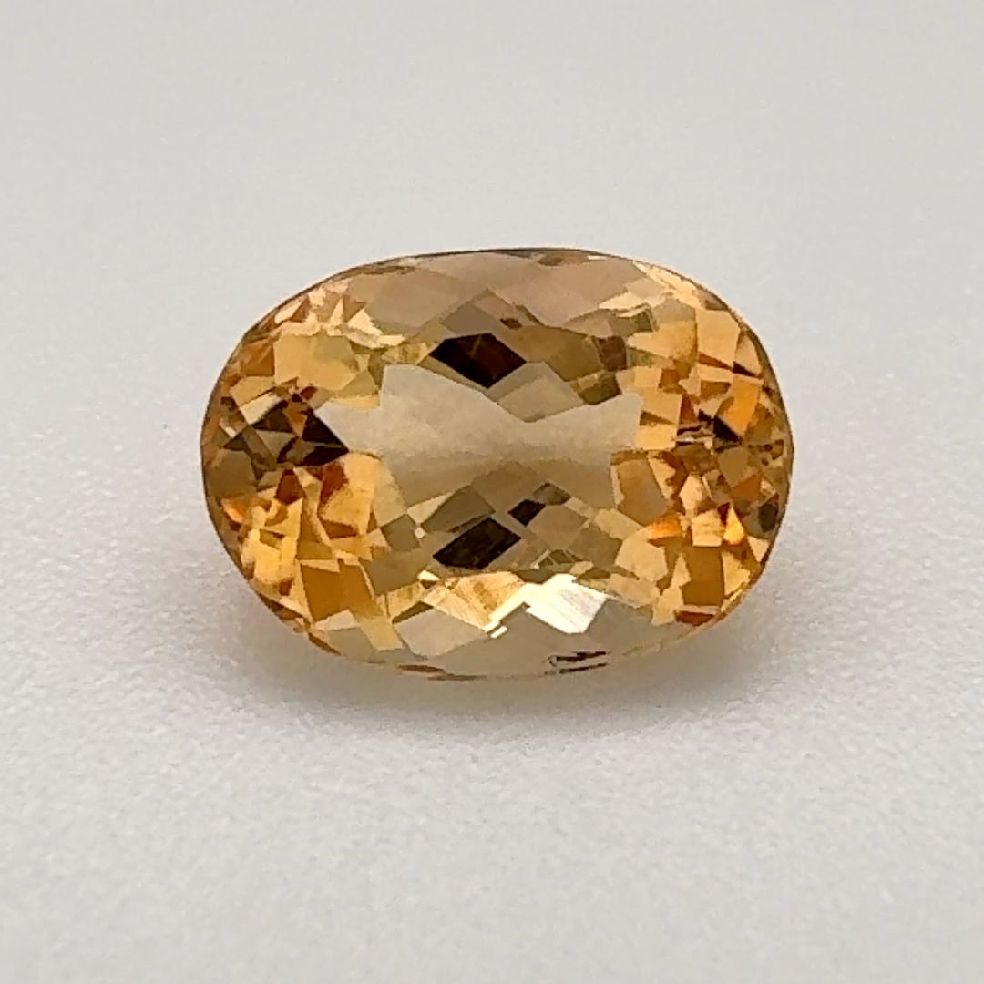 TOPAZ FACETED 1.915ct YELLOW Deep Orangey Yellow EC BRAZIL NONE