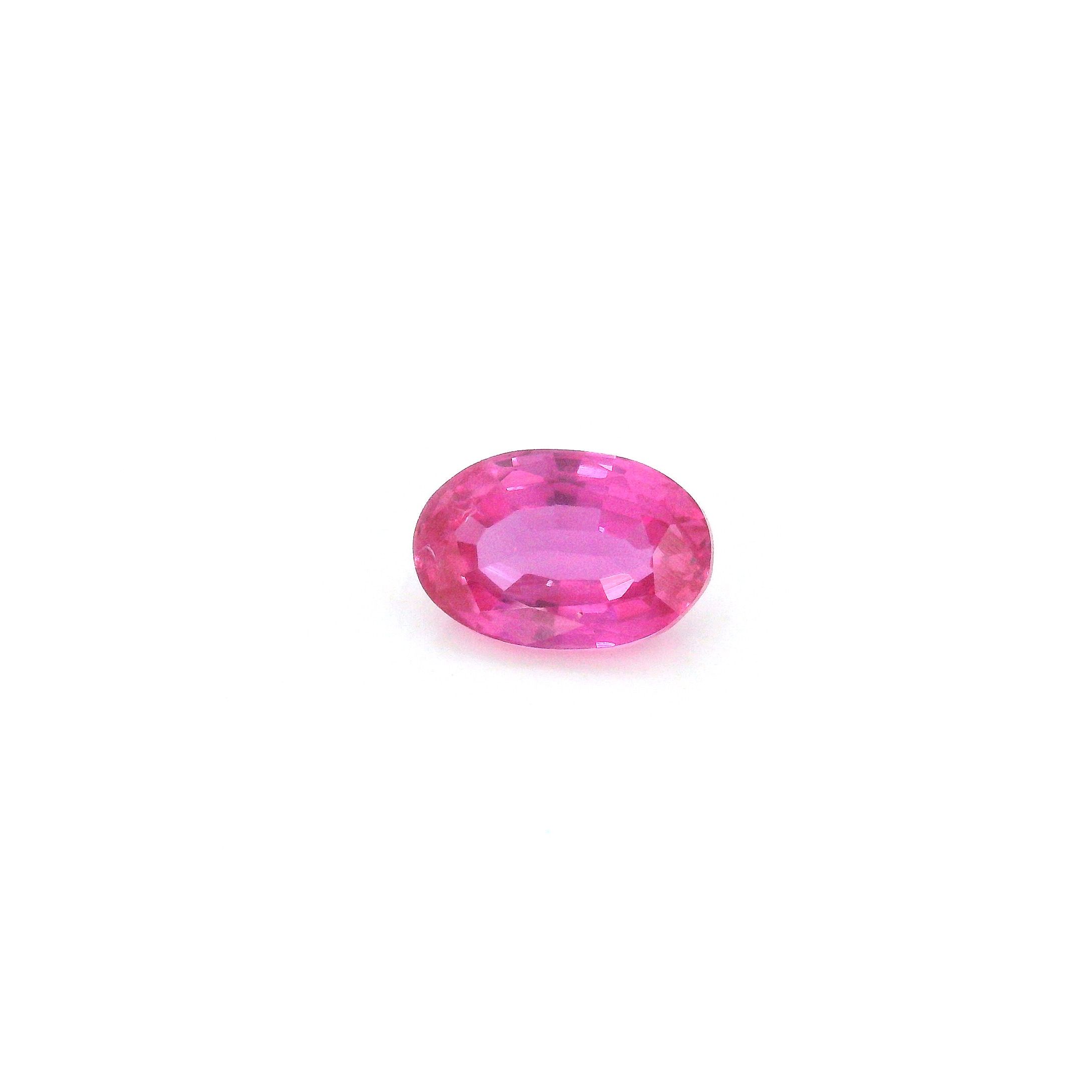 Szafir 1,12 ct, różowy, szlif owalny