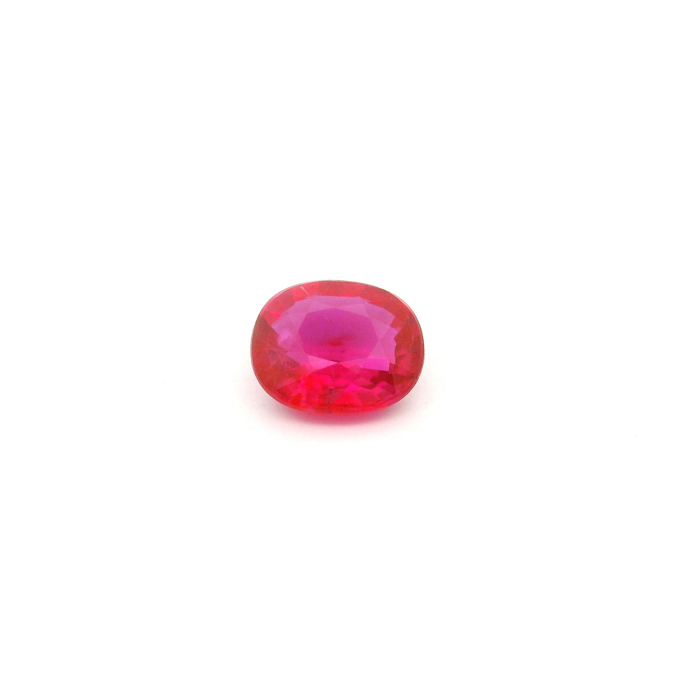 Rubin 1,10 ct, czerwony, szlif cushion