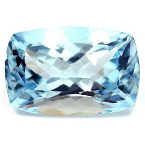 Akwamaryn 4,39 ct, niebieski, szlif cushion