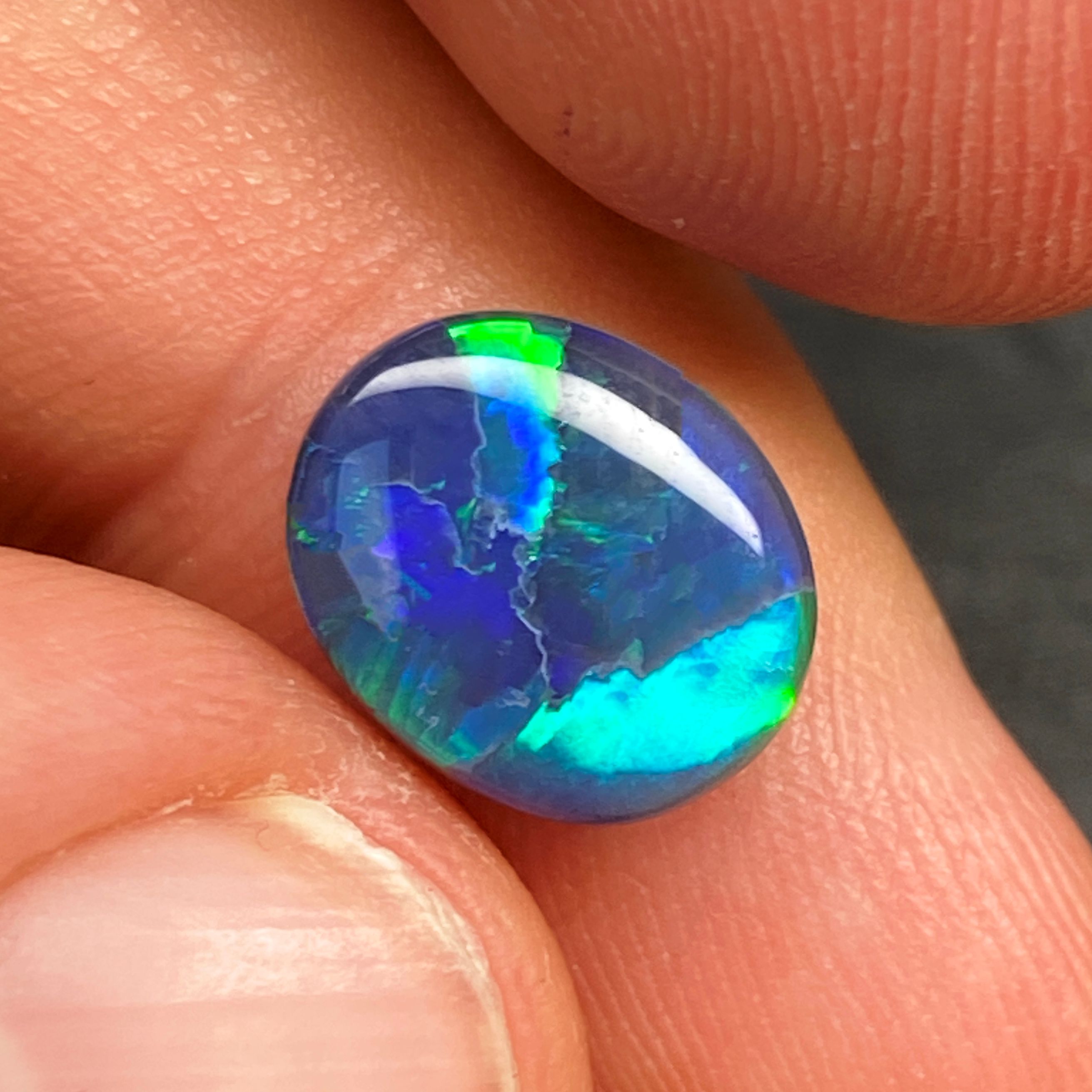 OPAL FACETED 3.25ct BLACK Black EC AUSTRALIA NONE