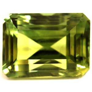 Szafir 1,87 ct, zielony, szlif szmaragdowy
