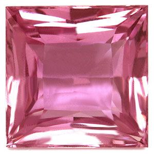Szafir 5,21 ct, różowy, szlif kwadratowy