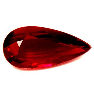 Rubin 2,03 ct, czerwony, szlif gruszka