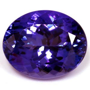 Tanzanit 9,18 ct, niebieski, szlif owalny