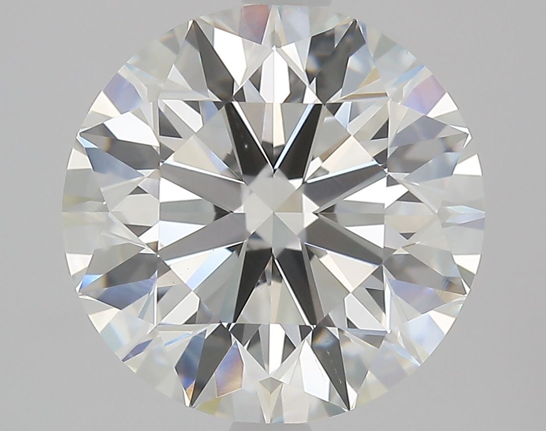 ROUND 3.15 Ct  H VS2 EX EX MED BLUE