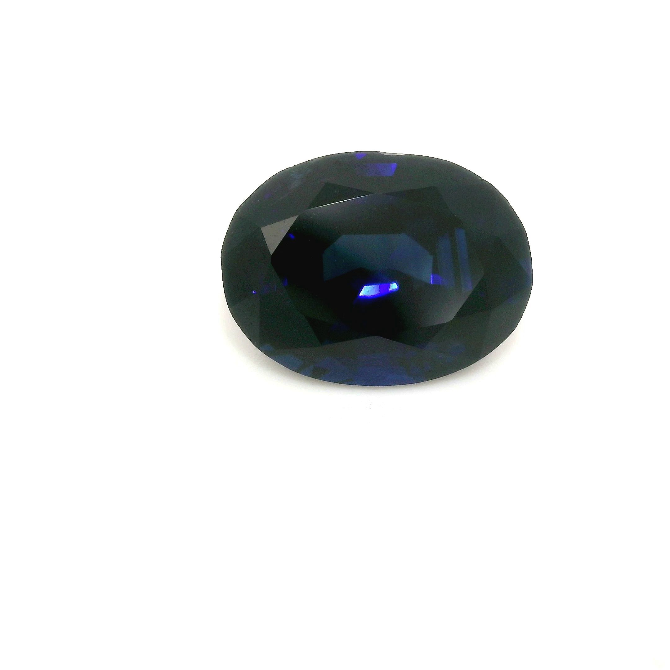 Szafir 6,11 ct, niebieski, szlif owalny