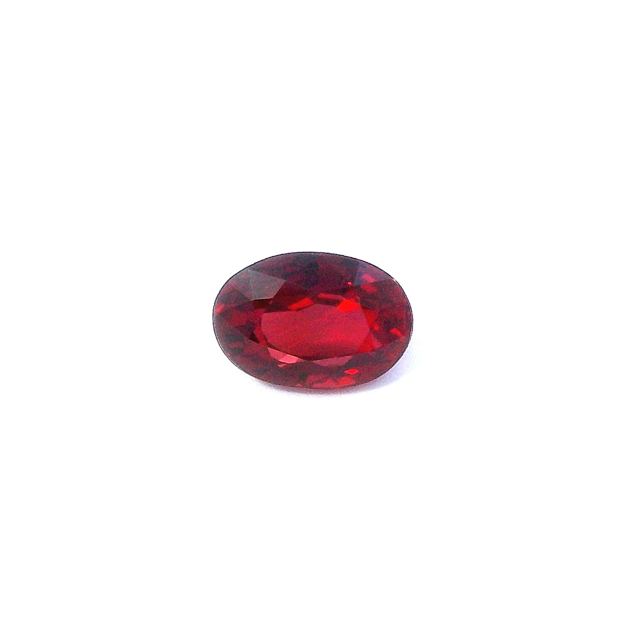 Rubin 1,20 ct, czerwony, szlif owalny