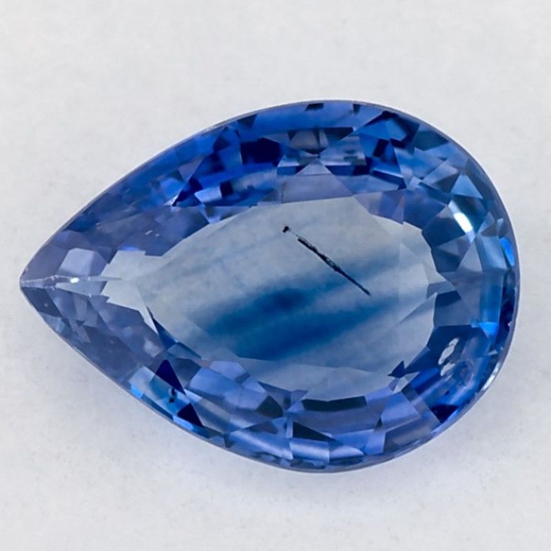 Szafir 1,07 ct, niebieski, szlif gruszka
