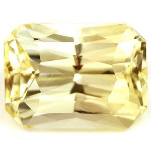 Szafir 2,09 ct, żółty, szlif szmaragdowy