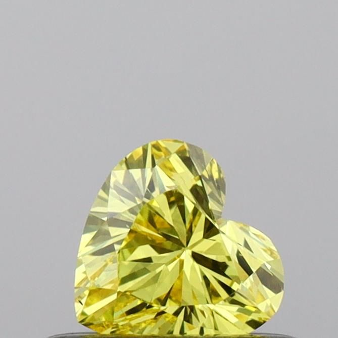 0.3 CT Fancy Vivid Yellow HEART