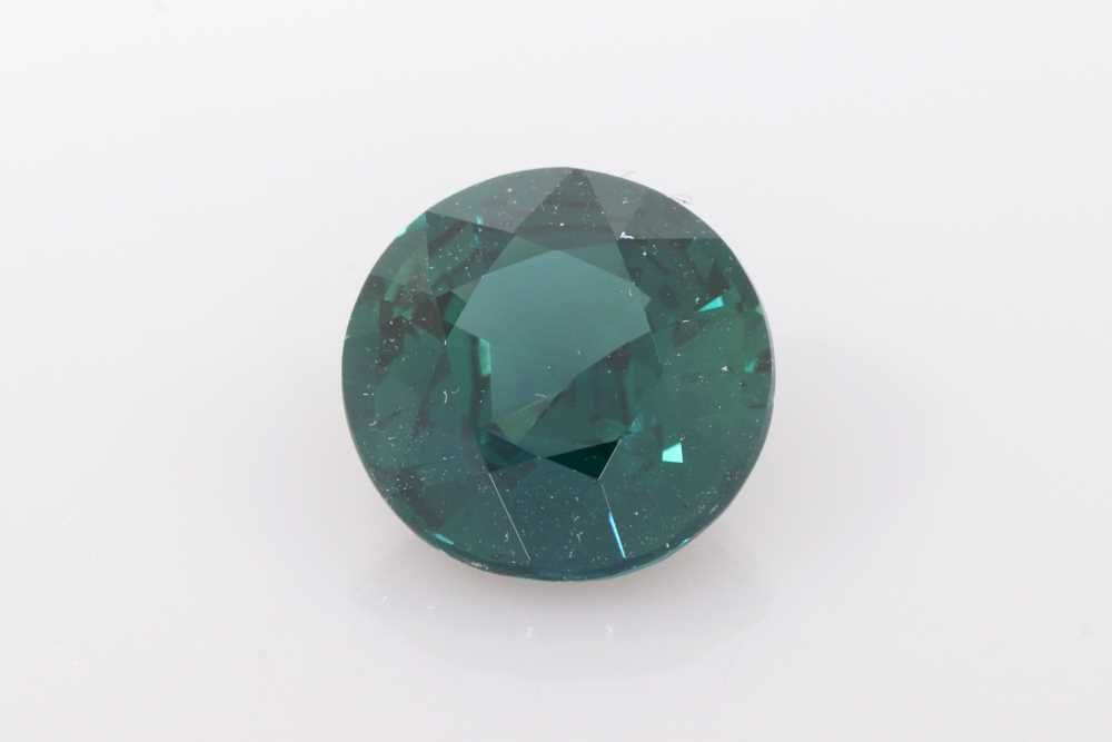 Szafir 4,00 ct, morski, szlif okrągły