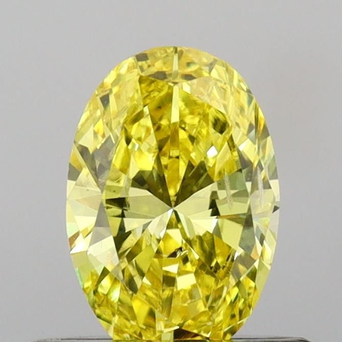 0.55 CT Fancy Vivid Yellow OVAL