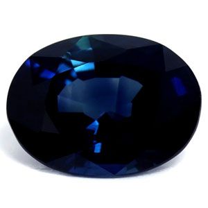 Szafir 1,28 ct, niebieski, szlif owalny