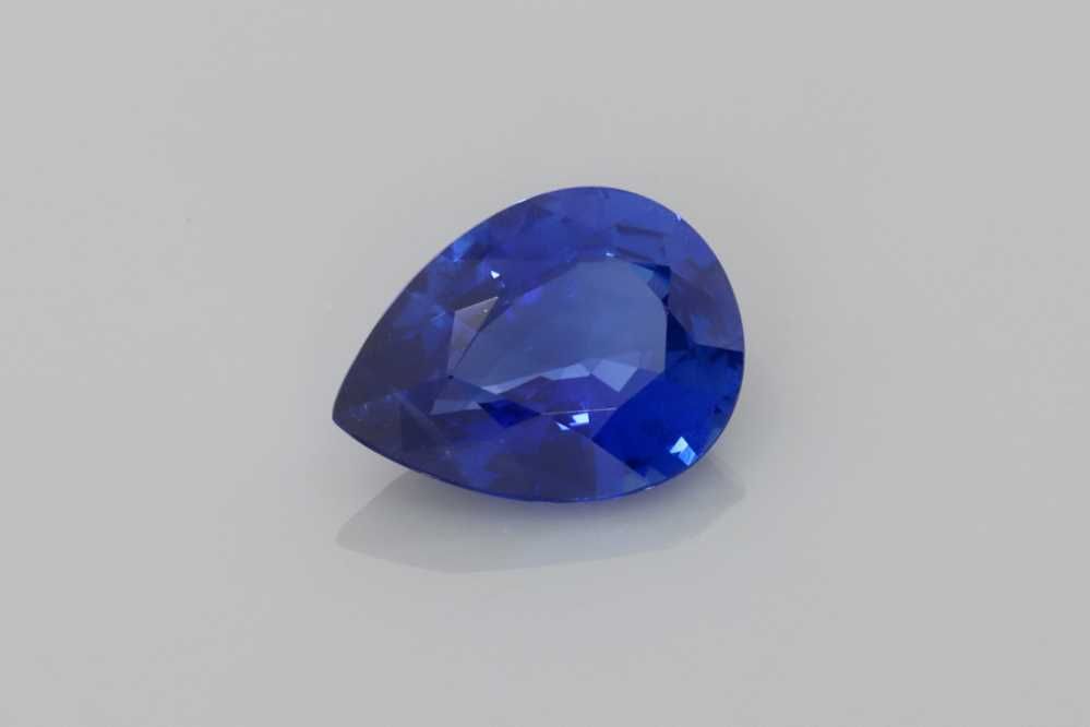 Szafir 1,08 ct, niebieski, szlif gruszka