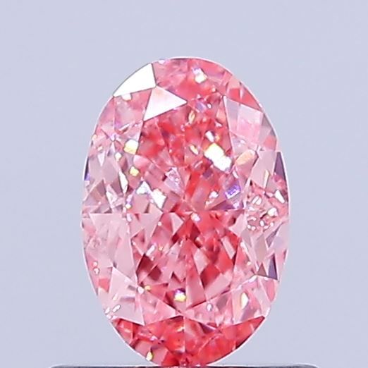 0.75 CT Fancy Vivid Pink OVAL