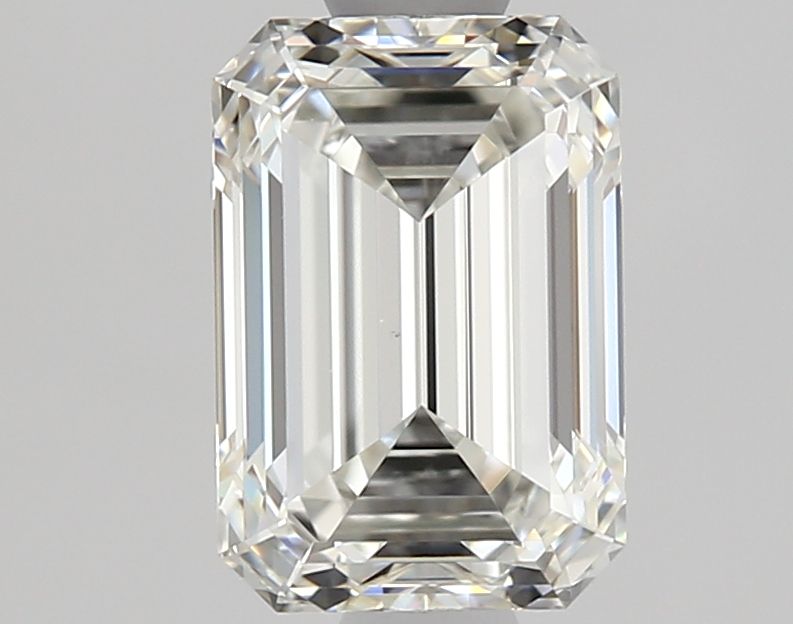 1.11-carat emerald diamond with H color, null cut, and VVS2 clarity.