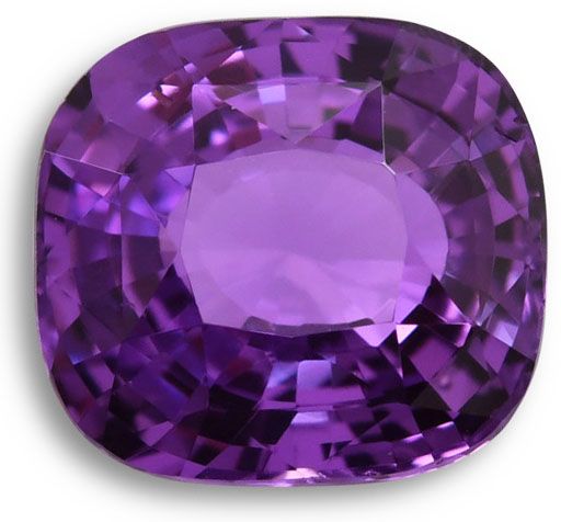 Szafir 3,04 ct, purpurowy, szlif cushion