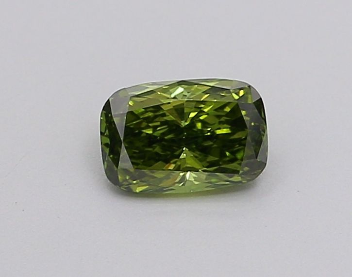 0.21 CT Fancy Vivid Green CUSHION BRILLIANT