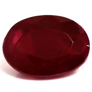 Rubin 1,26 ct, czerwony, szlif owalny