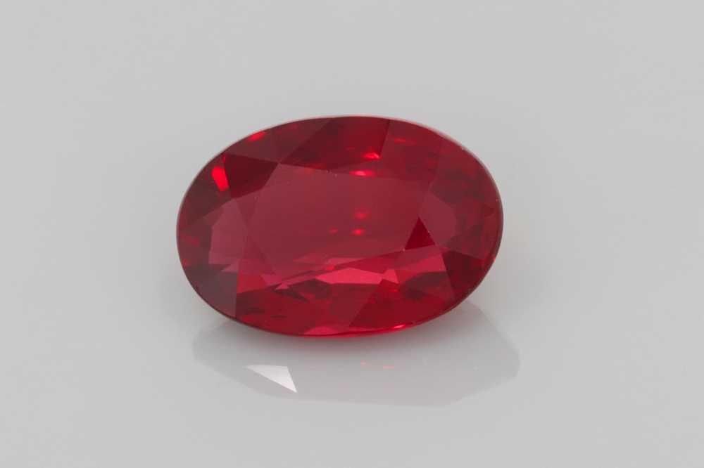 2.53 Carat Vivid Red Oval Ruby